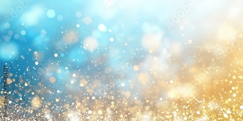 Glittery Blue and Gold Abstract Background Design