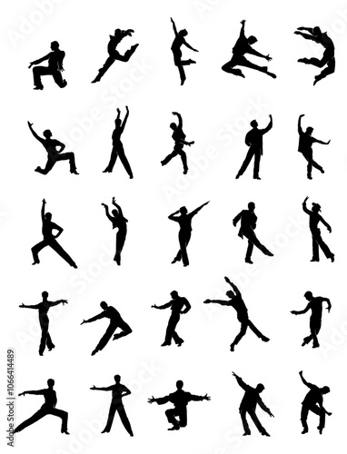 The dancing silhouette: A collection of images celebrating the artistry and athleticism of a male dancer.