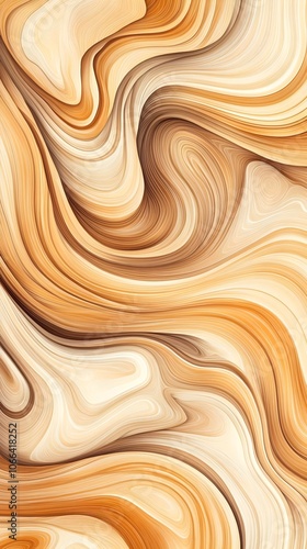 Abstract Beige Brown Wavy Pattern