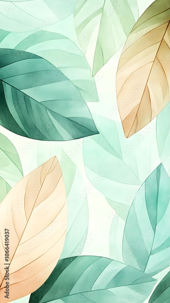Abstract Green Leaves Background Abstract Green Leaves Background