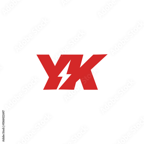 Letter Y K electrical logo icon vector photo