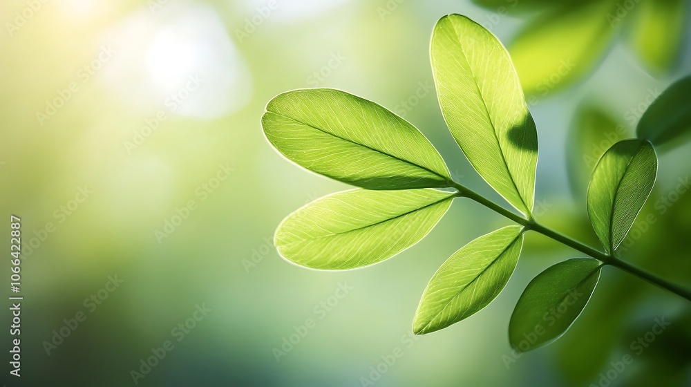 Close-up of Green Leaves Against a Soft Blurred Background Close-up of Green Leaves Against a Soft Blurred Background