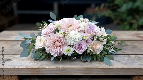 Create stunning floral arrangements with elegant pale pink and white blooms for any occasion photo