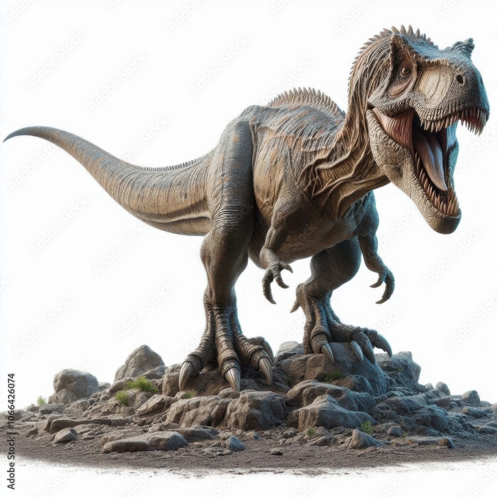 Fototapeta premium Allosaurus is isolated on a white background 1