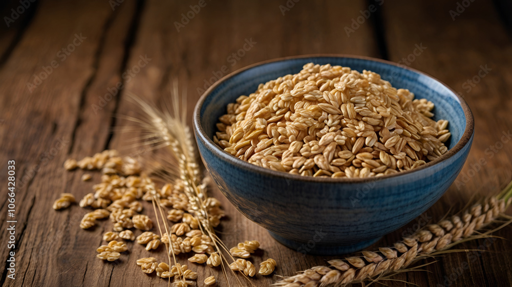 Photo of bowls containing various shapes of cereal. The bowl is made of ceramic and placed in the middle of a wooden table Photo of bowls containing various shapes of cereal. The bowl is made of ceramic and placed in the middle of a wooden table