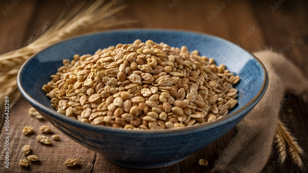 Photo of bowls containing various shapes of cereal. The bowl is made of ceramic and placed in the middle of a wooden table Photo of bowls containing various shapes of cereal. The bowl is made of ceramic and placed in the middle of a wooden table