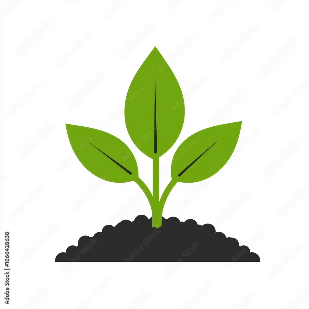 Green Seedling Icon for Sustainable Products Green Seedling Icon for Sustainable Products