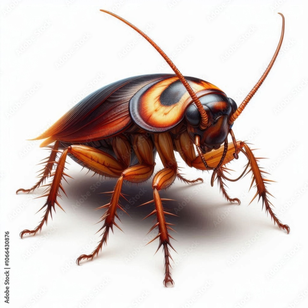 American Cockroach isolated on a white background 1 American Cockroach isolated on a white background 1