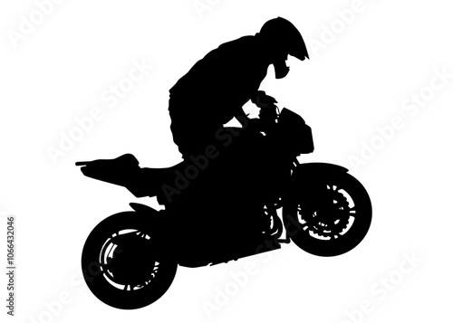 Sport big bike on white background