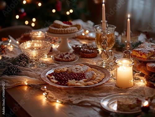 Festive Abundance: A Joyful Celebration of Holiday Treats and Warmth Around the Table