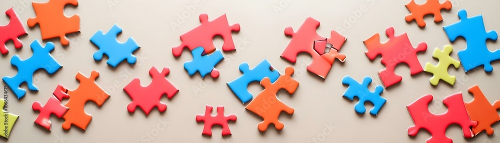Plain Background Family Puzzle Pieces Scattered Brightly Colored Clear Copy Space Teamwork Problem Solving Family Bonding Activities Photo Stock Concept Plain Background Family Puzzle Pieces Scattered Brightly Colored Clear Copy Space Teamwork Problem Solving Family Bonding Activities Photo Stock Concept