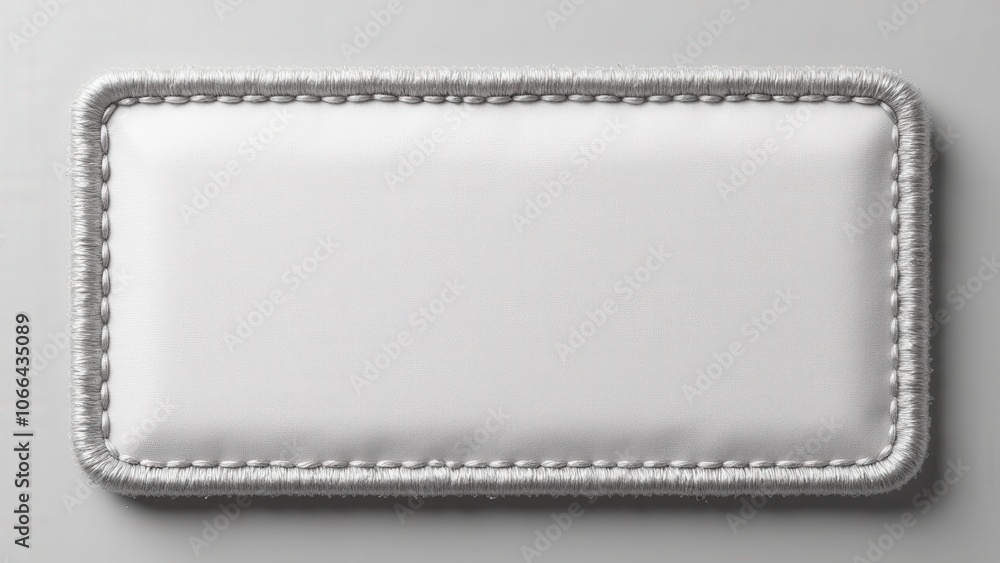 Professional backpack patches mockup with iron-on edges, blank surface perfect for custom branding Professional backpack patches mockup with iron-on edges, blank surface perfect for custom branding