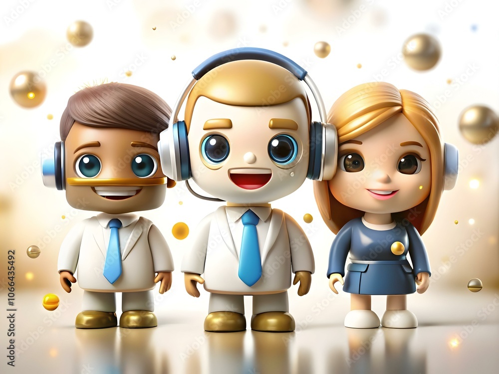 Business Team Implementing AI Driven Customer Service Solutions Bokeh Art Background Emphasizing Intelligent Service Automation Enhanced Customer Support Space for Text Branding Photo Stock Concept Business Team Implementing AI Driven Customer Service Solutions Bokeh Art Background Emphasizing Intelligent Service Automation Enhanced Customer Support Space for Text Branding Photo Stock Concept
