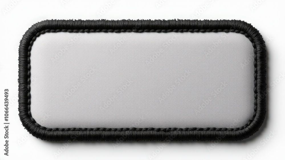 Minimalist embroidered patches for clothes mockup with iron-on edges, ready for custom designs Minimalist embroidered patches for clothes mockup with iron-on edges, ready for custom designs