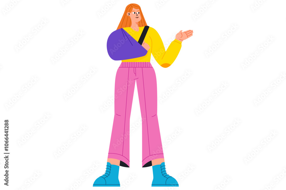 Fototapeta premium Woman with Hand Injury