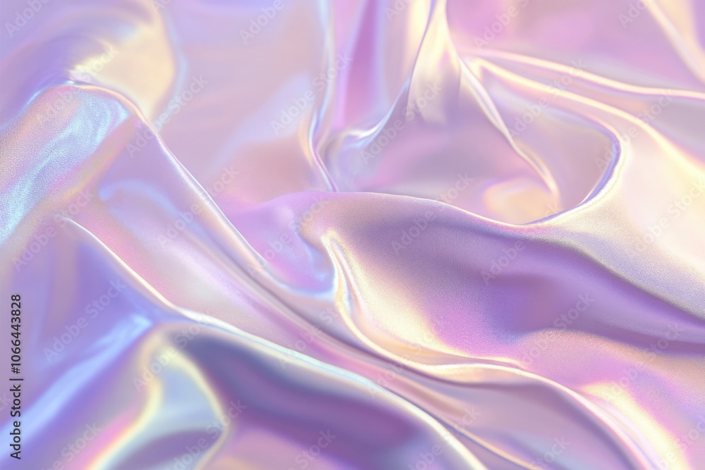 Obraz premium Holographic background in soft pastel tones featuring subtle gradients and abstract design elements
