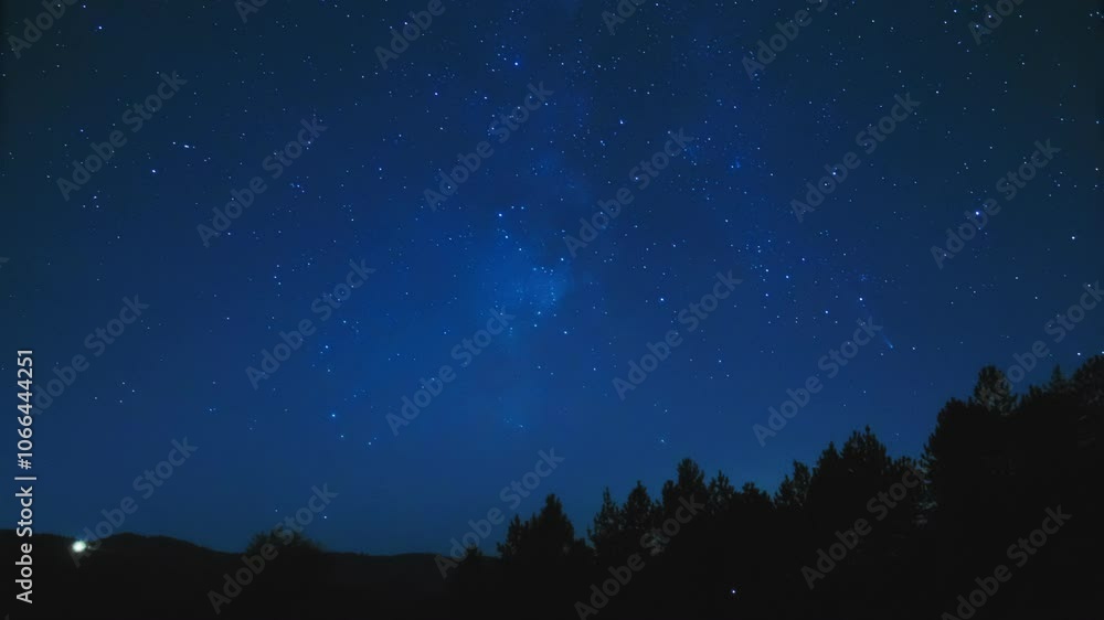 Time-lapse of Milky way, shooting stars, planets, stars and landscape silhouettes. Time lapse video.
Time-lapse of Milky way, shooting stars, planets, stars and landscape silhouettes. Time lapse video.
