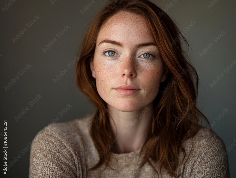Vulnerable Authenticity: A Portrait ofFreckled Woman in Natural Light Vulnerable Authenticity: A Portrait ofFreckled Woman in Natural Light