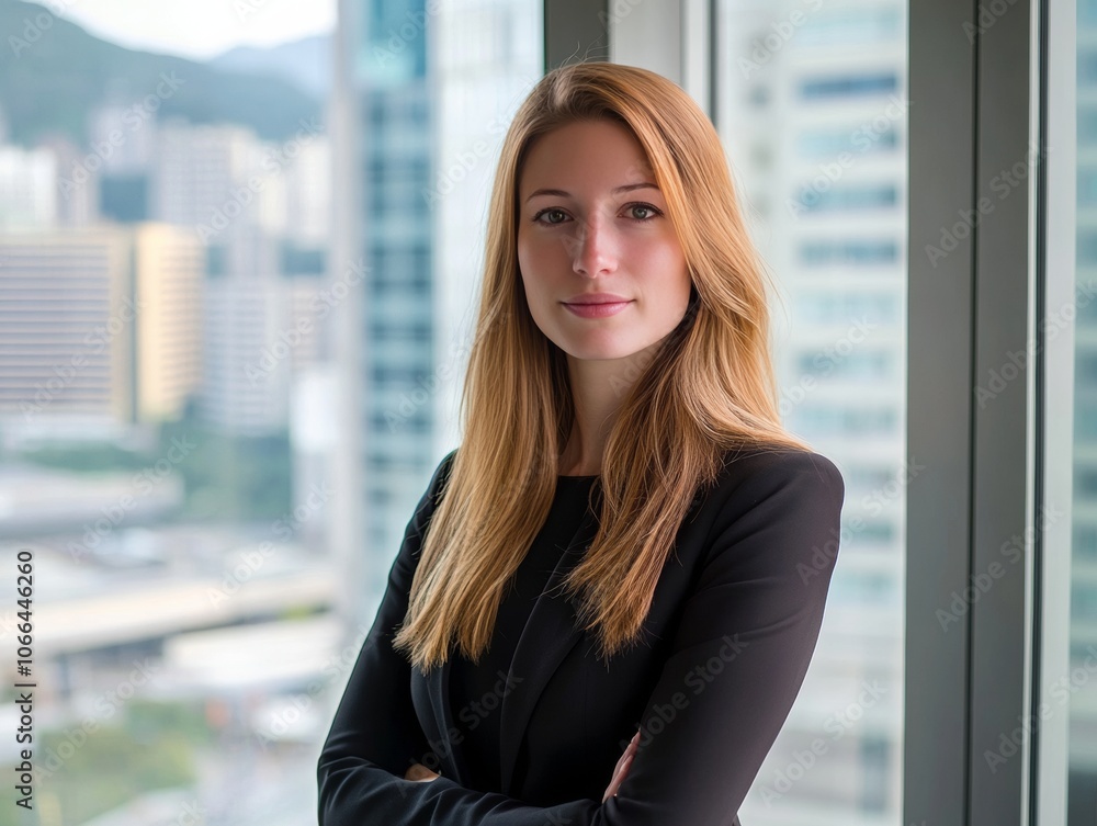 Confident Businesswoman in Modern Office: Success, Ambition, and Professionalism Explored Confident Businesswoman in Modern Office: Success, Ambition, and Professionalism Explored