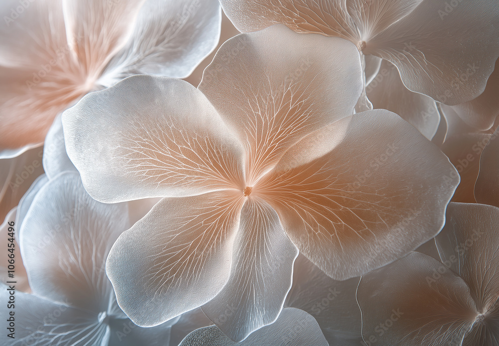Crystal-clear flowers bloom in winter, as if covered by frost Crystal-clear flowers bloom in winter, as if covered by frost
