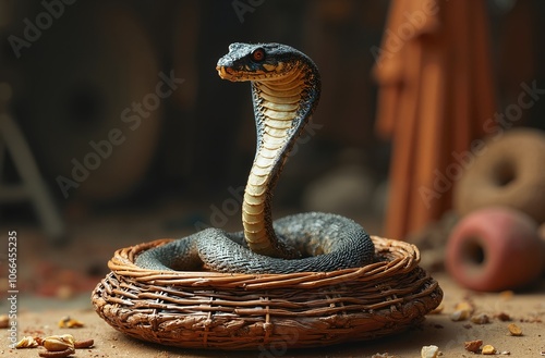 cobra in a basket