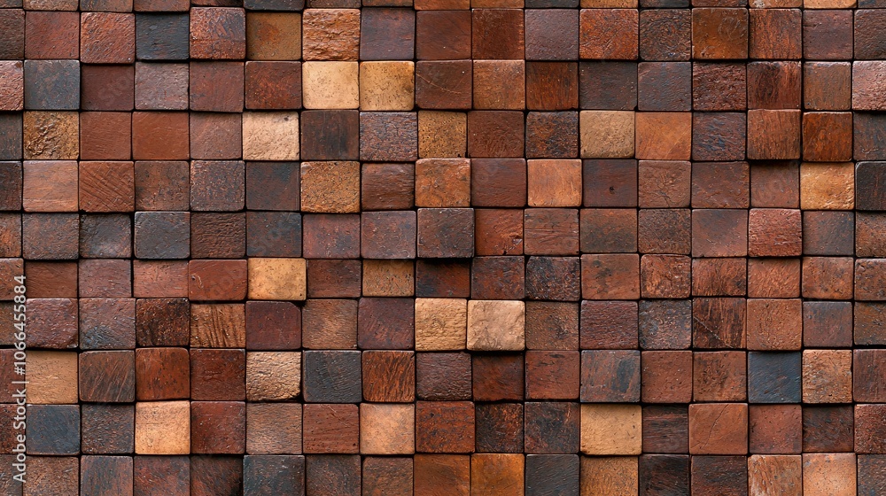 Seamless Brick Wall Pattern with Rich Brown Tones Seamless Brick Wall Pattern with Rich Brown Tones