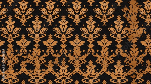 Intricate Gold Brocade Pattern Design