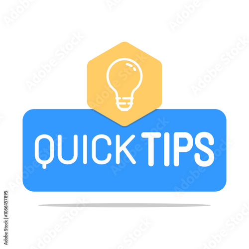 Light bulb icon. Quick Tips idea bulb icon vector illustration.