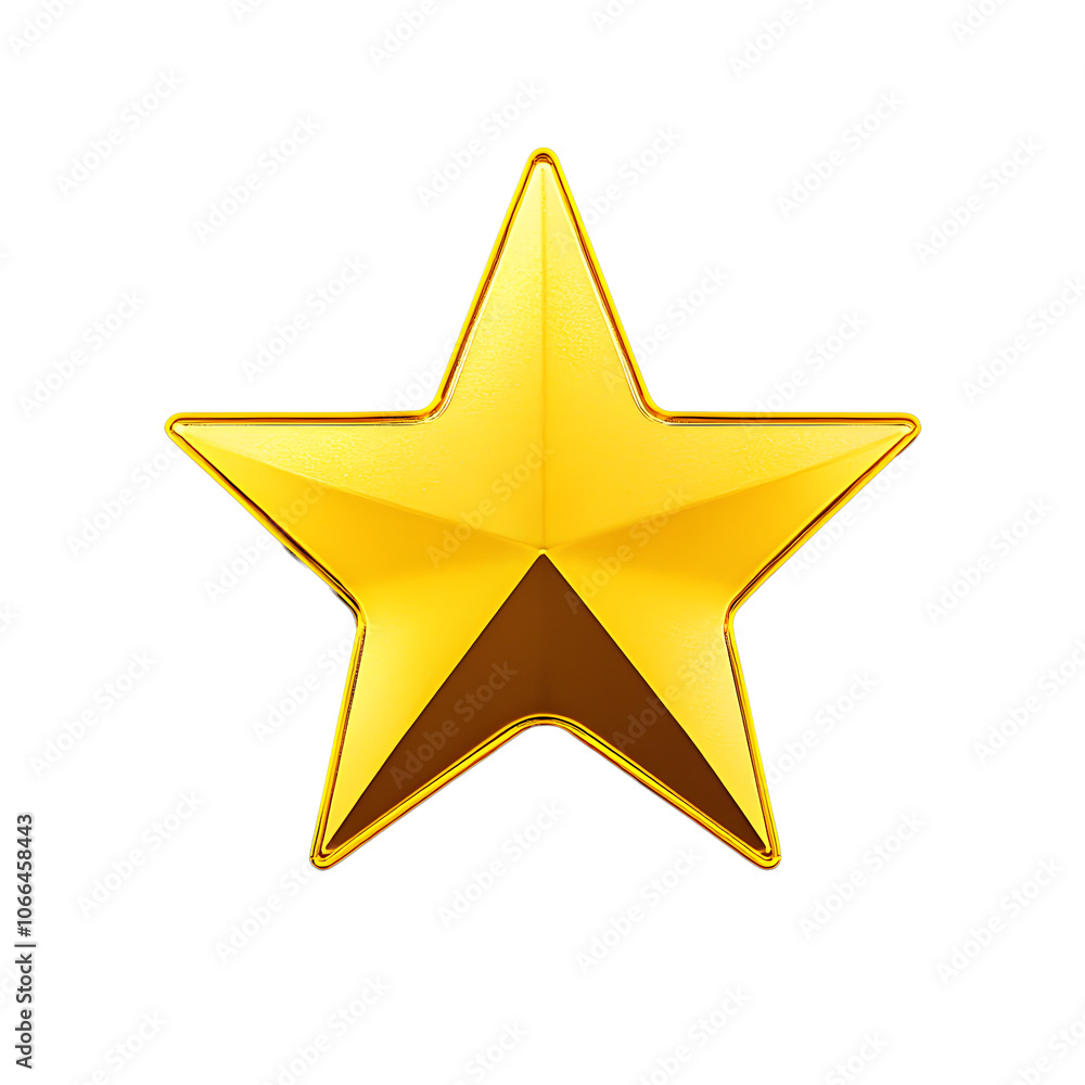 Fototapeta premium Gold Star or favorite flat icon for apps and websites