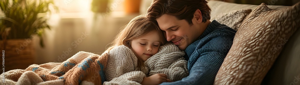 Parent Child Cuddling Couch Cozy Home Image Warm Connection Nurturing Bond Family Comfort Perfect for Parenting Support Ads or Home Products Photo Stock Concept Parent Child Cuddling Couch Cozy Home Image Warm Connection Nurturing Bond Family Comfort Perfect for Parenting Support Ads or Home Products Photo Stock Concept