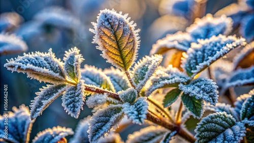 Wallpaper Mural Captivating Close-Up of Frozen Plants Glistening in the Early Morning Light of Winter, Showcasing Nature's Beauty and the Intricacies of Frost on Leaves and Stems Torontodigital.ca