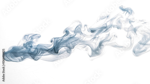 blue smoke on white