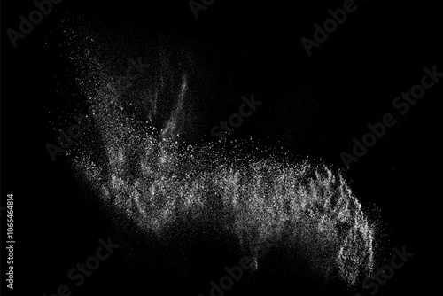Obraz na płótnie Distressed white grainy texture. Dust overlay textured. Grain noise particles. Snow effects pack. Rusted black background. Vector illustration, EPS 10. w salonie