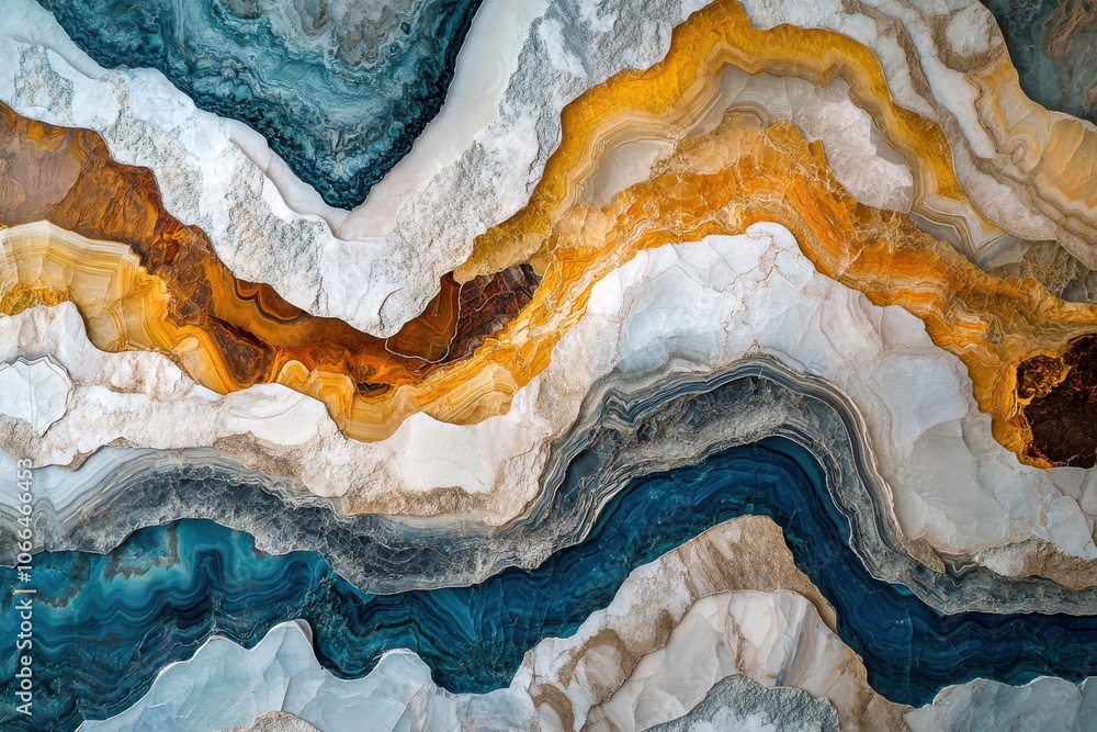Fototapeta premium Creative patterned background, modern decorative designs, textured surfaces of marble, granite, agate, and man-made stones, striated tile appearance, trendy marbled art