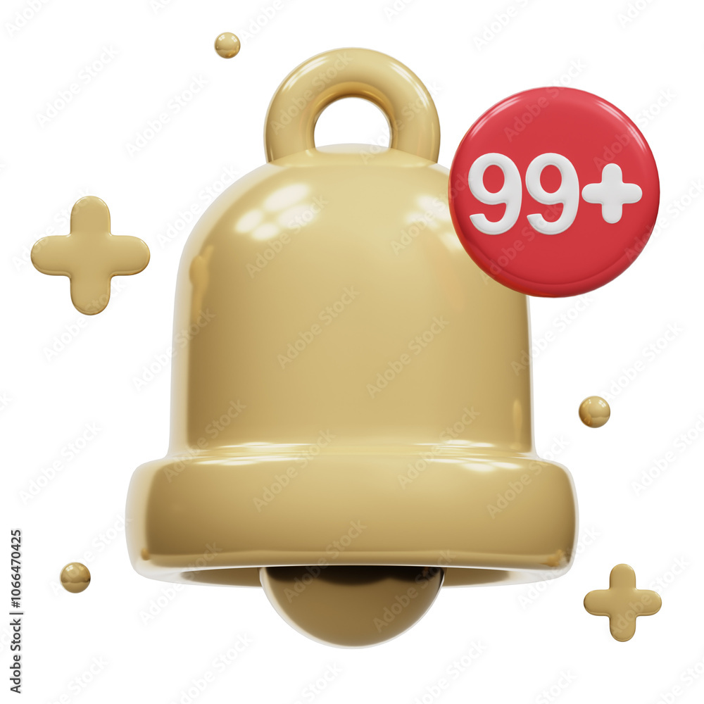 Notification 3D Illustration Isolated Transparent Background Notification 3D Illustration Isolated Transparent Background