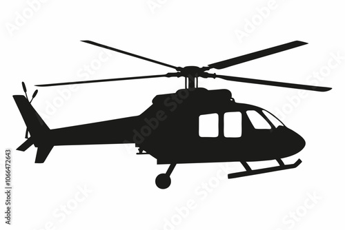 helicopter silhouette vector illustration design