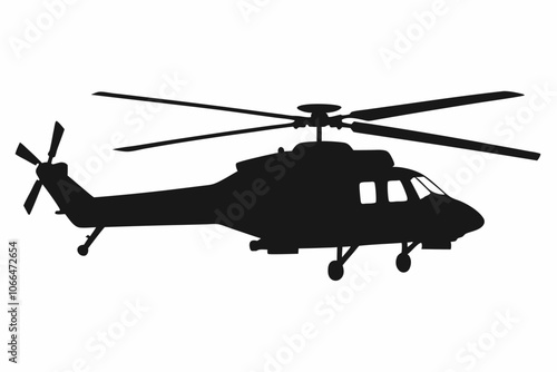 helicopter silhouette vector illustration design