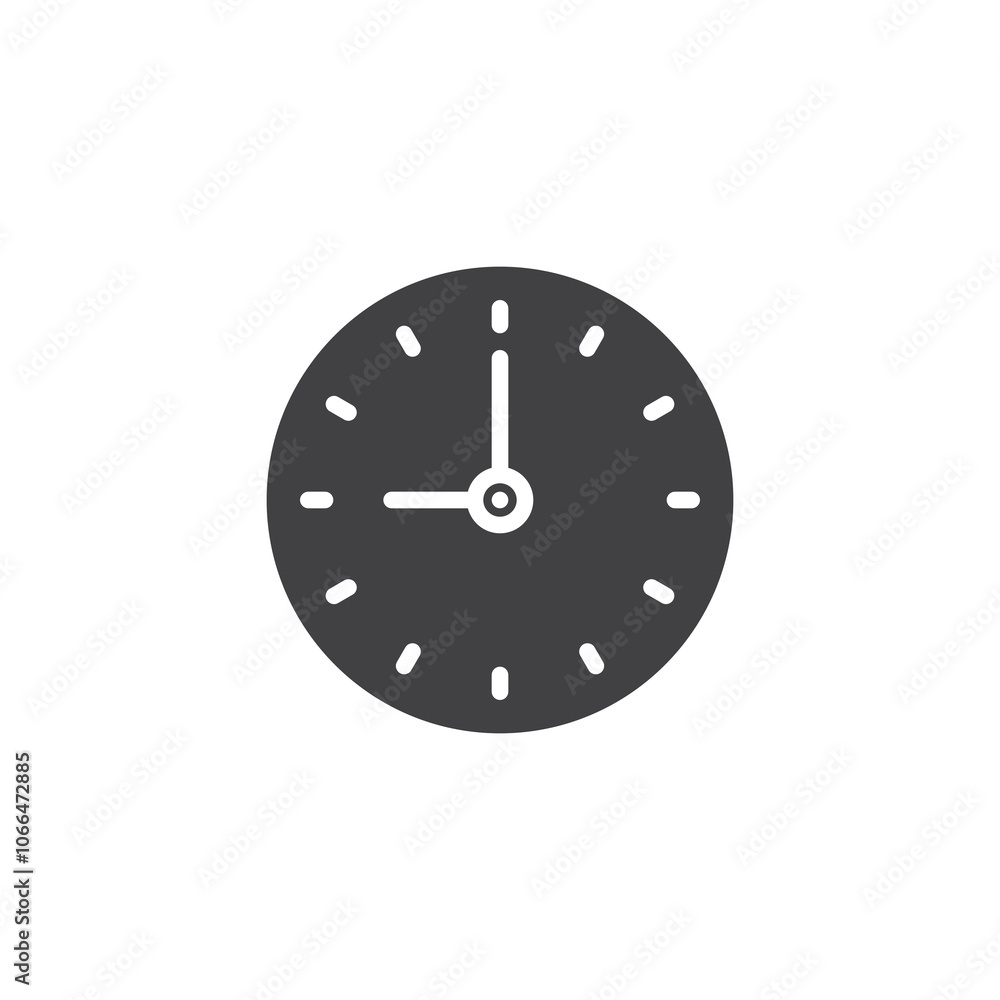 Circle clock vector icon Circle clock vector icon