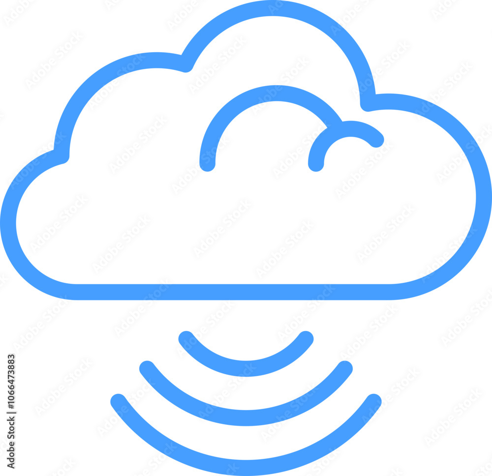 Cloud Tech Icon Line Cloud Tech Icon Line