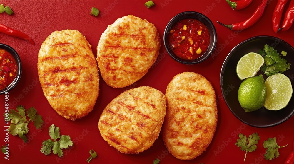 Grilled Chicken with Chili Sauce and Limes. Grilled Chicken with Chili Sauce and Limes.