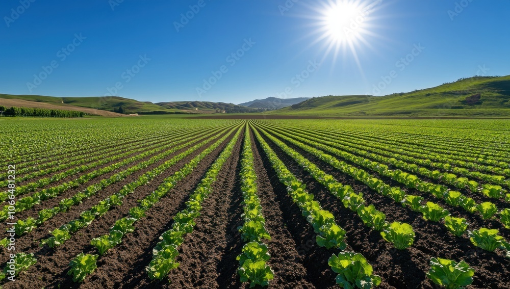Sunlit Field of Crops Sunlit Field of Crops