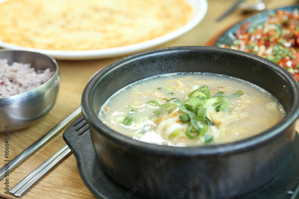 Korean food. Dried pollack hangover soup Korean food. Dried pollack hangover soup