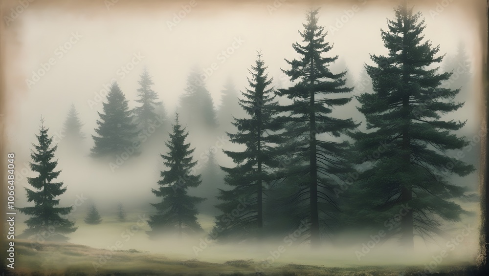 trees and smoke in a festive scene trees and smoke in a festive scene