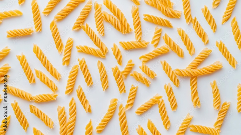 Twisted Pasta on White Background Twisted Pasta on White Background