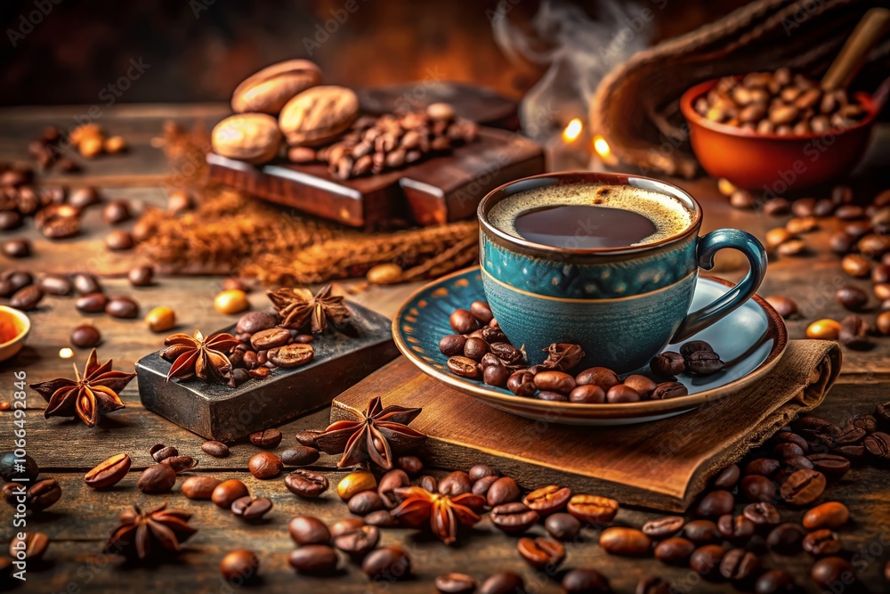 Aromatic Coffee Delight with Chocolate and Nuts - A Perfect Blend of Rich Flavors for Your Morning Routine or Relaxing Moments Aromatic Coffee Delight with Chocolate and Nuts - A Perfect Blend of Rich Flavors for Your Morning Routine or Relaxing Moments