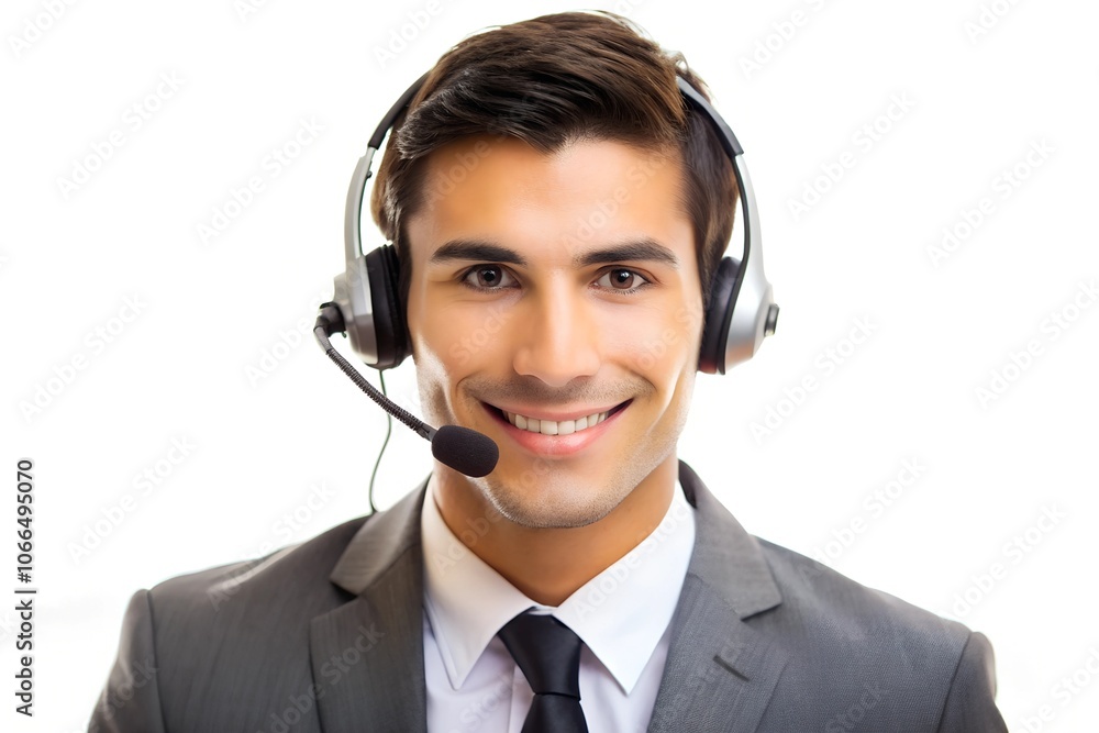 call-center-operator-on-white-background call-center-operator-on-white-background