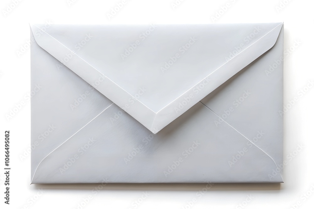 White postal envelope on white background White postal envelope on white background
