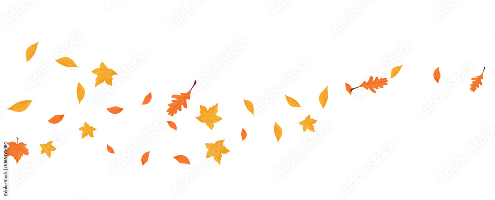 Wave of falling leaves. Leaf fall. Autumn falling leaves on a transparent background. Wave of falling leaves. Leaf fall. Autumn falling leaves on a transparent background.