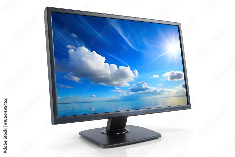 Computer screen, PC monitor on white background Computer screen, PC monitor on white background
