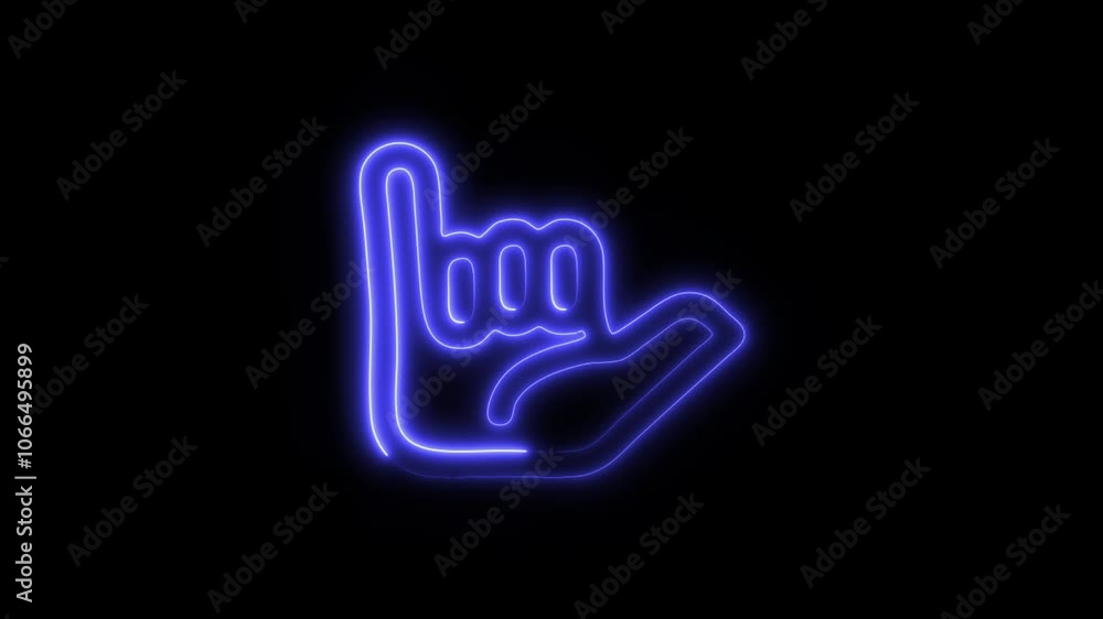 Glowing Call Me Icon and Symbol in HD Video Neon Animation on Black Background Glowing Call Me Icon and Symbol in HD Video Neon Animation on Black Background